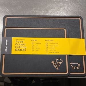 Crate&Barrel Black Food Coded Cutting Boards